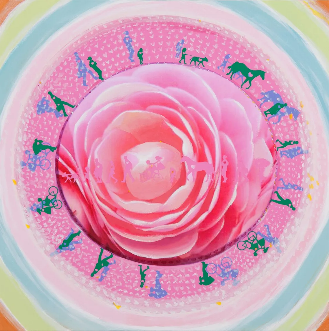 All is vanity2_flower#A1, oil and acrylic on canvas, 72x72cm