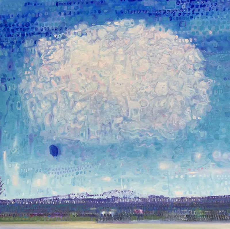 Sky Story, 72.7×72.7cm, oil on linen