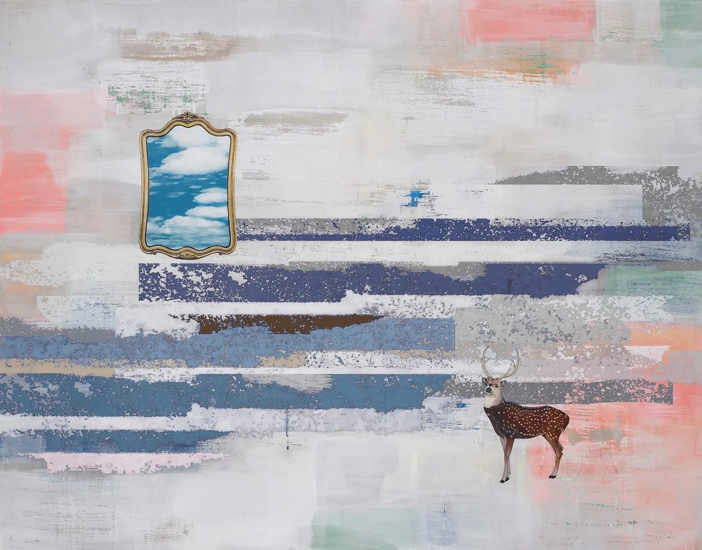 Yearning, mixed media on canvas, 91×116.8cm