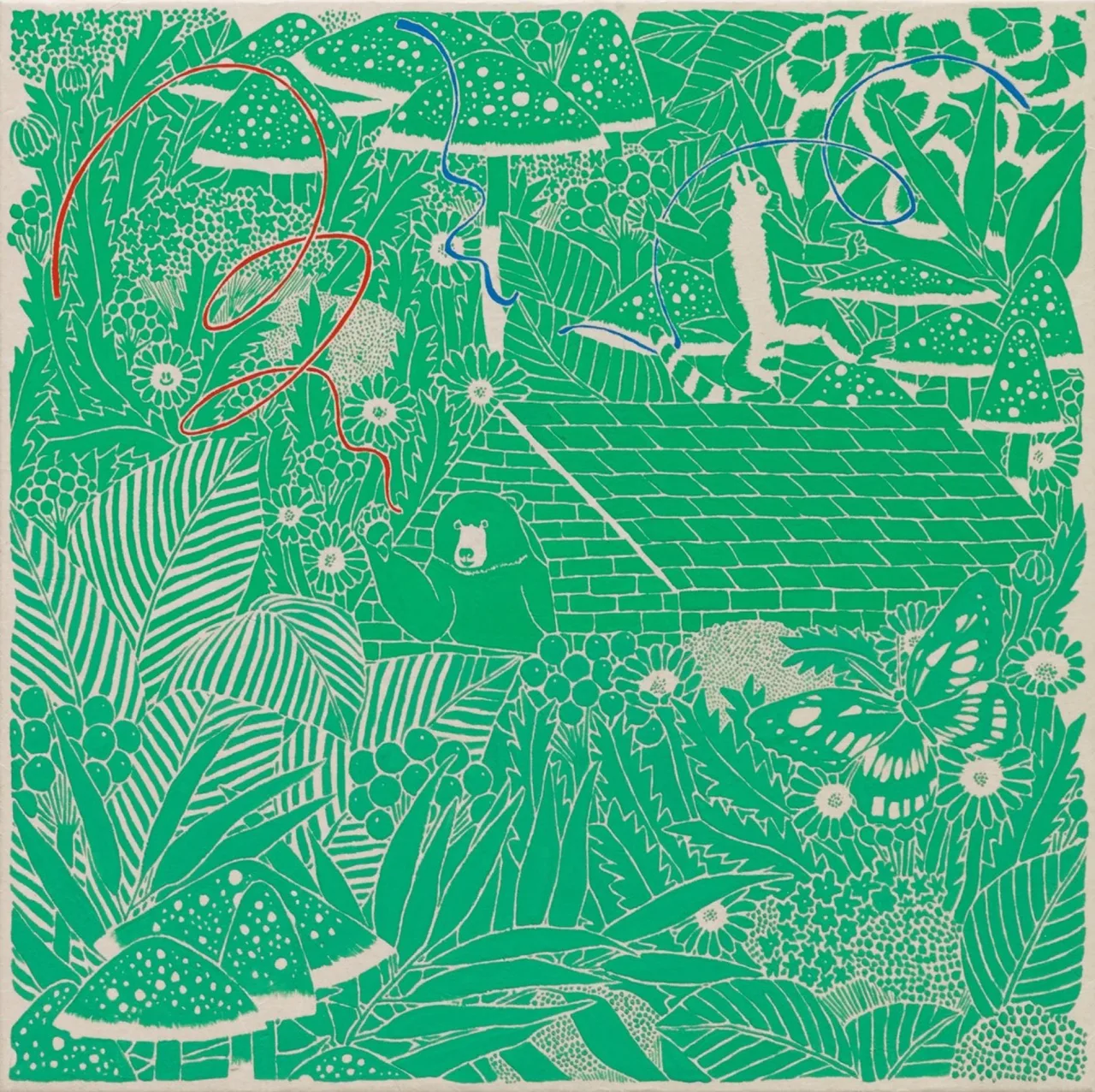 안녕, 장지 위에 채색, 27.3×27.3cm