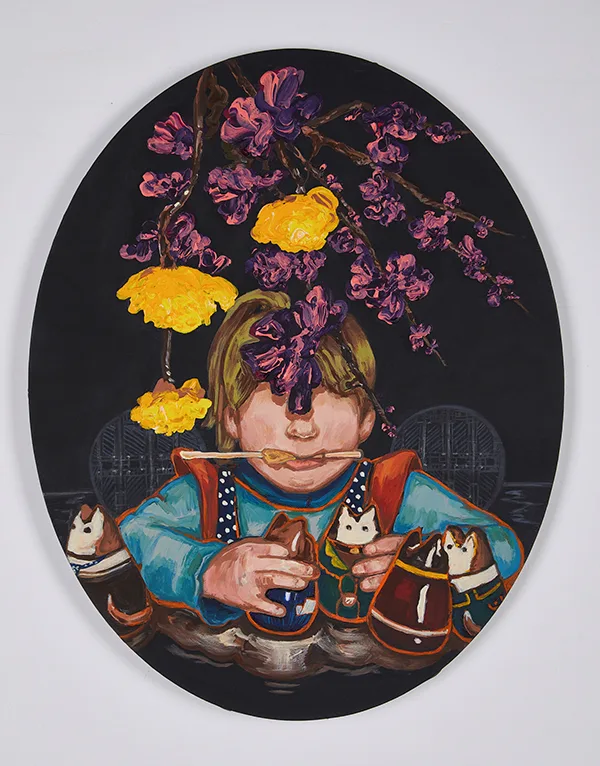 소녀, 캔버스에 과슈·아크릴, 50×40cm
