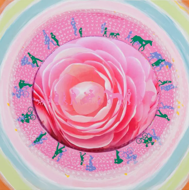 All is vanity2_flower#A1, oil and acrylic on canvas, 72x72cm